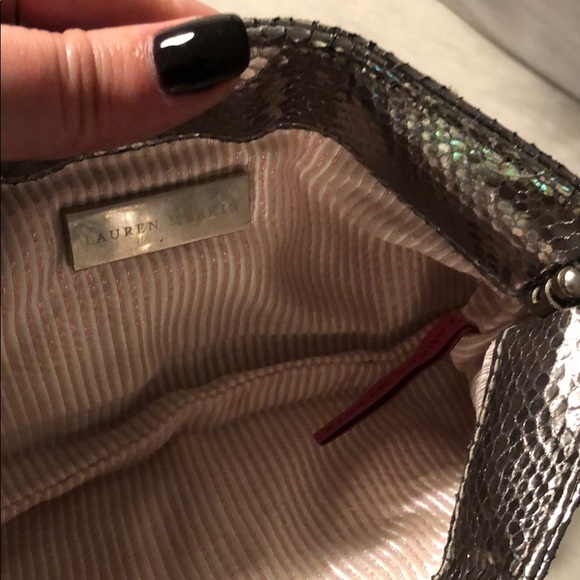 Lauren Merkin Silver Textured Clutch - Picture 3 of 4